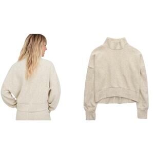 OFFLINE By Aerie Snowday Mock Neck Cropped Relaxed Fit Pullover Sweater  XL